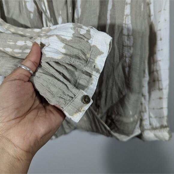 Knox Rose Blouse Women Size M Tie Dye Wrap Long Sleeve Boho Top - Picture 5 of 7